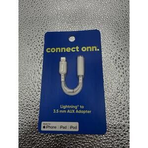 Connect Onn  Apple To 3.5 mm Aux USB-C Audio Adapter Connects 3.5mm‎ & USB-C